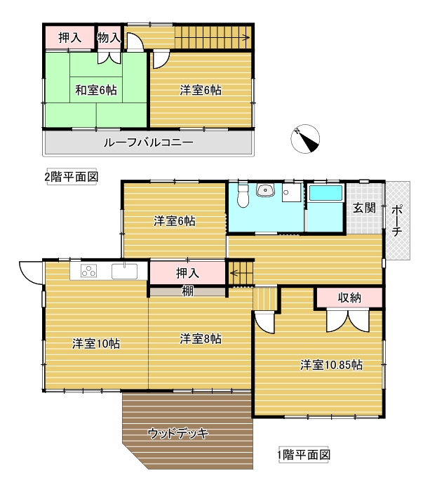 ｈ-002　那須塩原市鍋掛　角地に建つ　４ＬＤＫ　２階建て